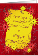 Sister-in-Law Birthday Stars card