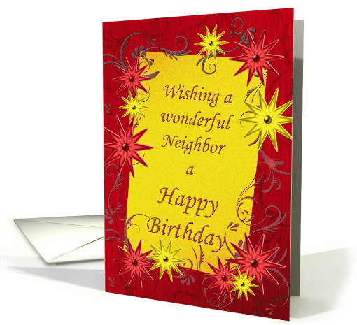 Neighbor Birthday Stars card (1343224)