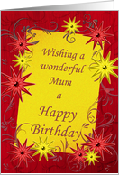 Mum Birthday Stars card