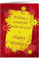 Mother-in-Law Birthday Stars card