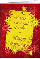 Grandpa Birthday Stars card