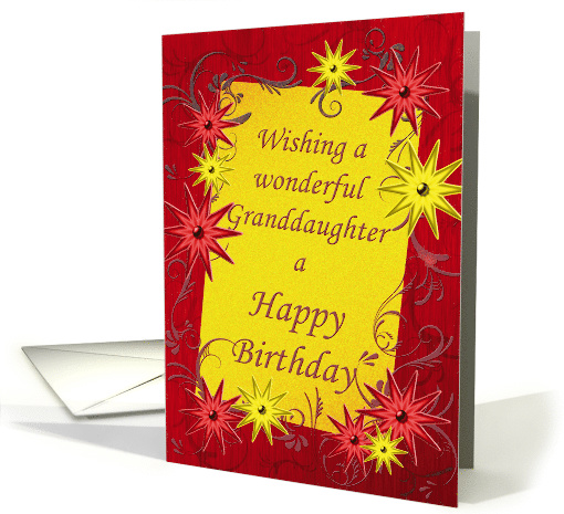 Granddaughter Birthday Stars card (1343910)