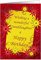 Granddaughter Birthday Stars card