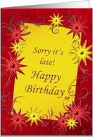 Belated Birthday Stars card