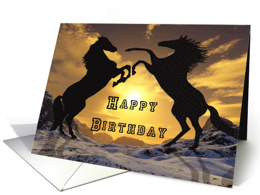 Birthday, Stallions rearing card (195011)