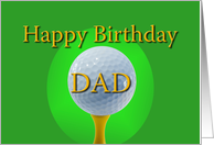 Dad, Golf Birthday Card