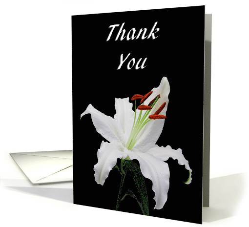 White Lily thank you card (198285)