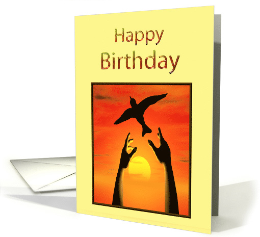 Birthday, Freeing a Bird card (203789)