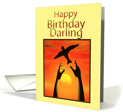 Darling, Birthday, Freeing a Bird card (203803)