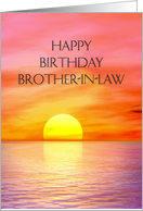 Brother-in-Law, Birthday,Sunset over the Ocean card