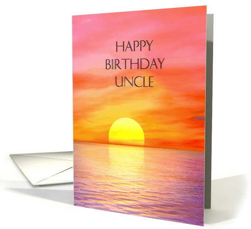 Uncle, Birthday,Sunset over the Ocean card (209590)