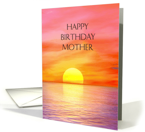 Mother, Birthday,Sunset over the Ocean card (209912)