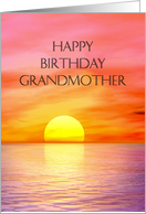 Grandmother, Birthday,Sunset over the Ocean card