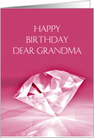 Grandma, Birthday, A Big Pink Diamond card