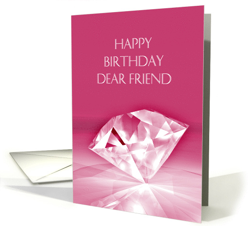 Friend, Birthday, A Big Pink Diamond card (210050)