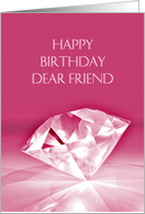 Friend, Birthday, A Big Pink Diamond card