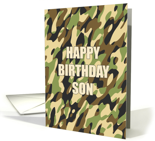Camouflage Birthday for Son card (212260)