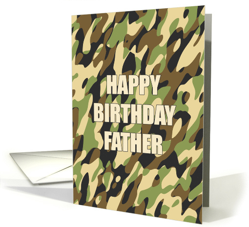 Camouflage Birthday for Father card (212494)