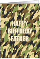 Camouflage Birthday for Father card
