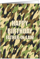 Camouflage Birthday for Father-in-Law card