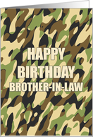 Camouflage Birthday for Brother-in-Law card
