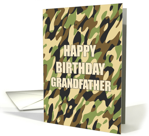 Camouflage Birthday for Grandfather card (212502)