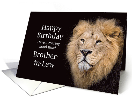 Brother-in-Law Birthday, Lion card (212698)