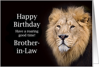 Brother-in-Law Birthday, Lion card