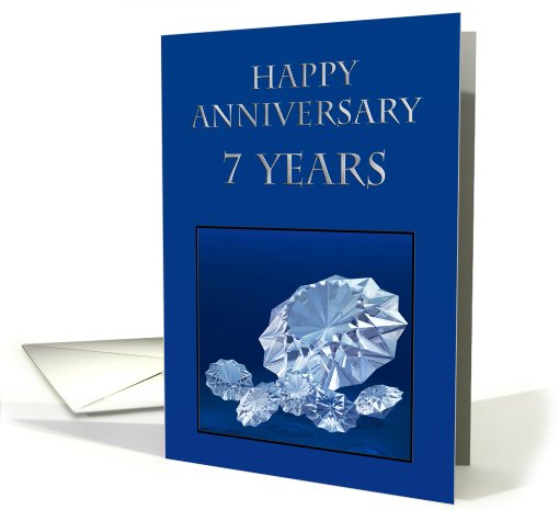Diamonds 7 year anniversary card (220800)