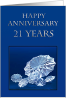 Diamonds 21st anniversary card