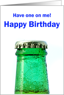 Bottle of beer card