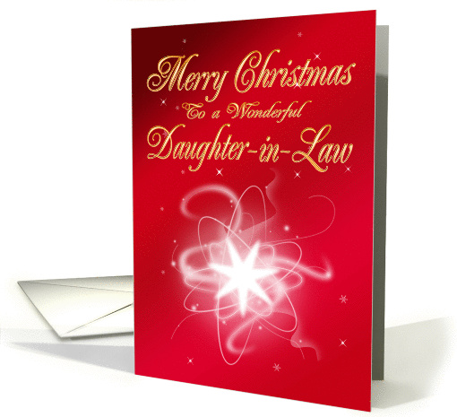 For daughter-in-law, an abstract Christmas star card (228507)