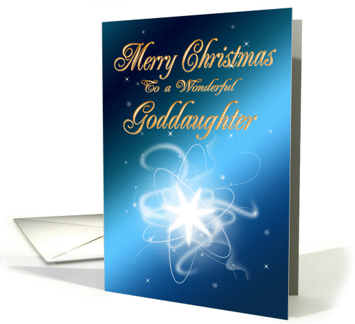 For goddaughter, an abstract Christmas star card (228513)