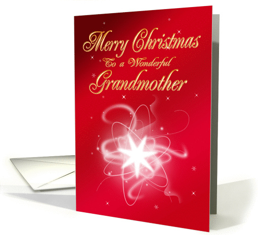 For grandmother, an abstract Christmas star card (228521)