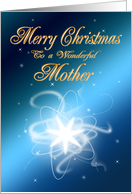 For mother, an abstract Christmas star card