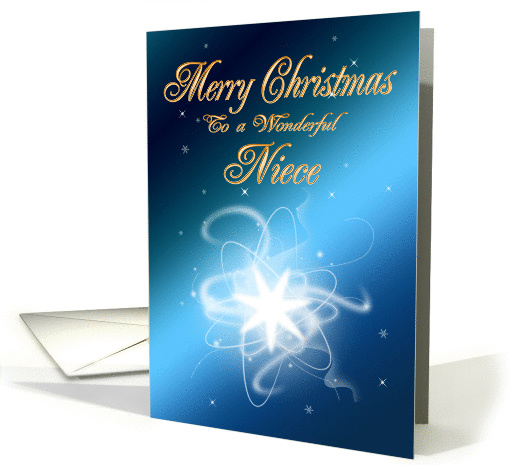 For niece, an abstract Christmas star card (228531)