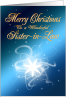 For sister-in-law, an abstract Christmas star card