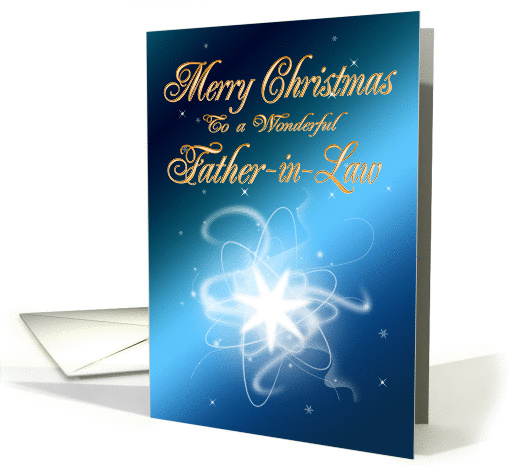 For father-in-law, an abstract Christmas star card (228579)