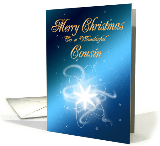 For cousin, an abstract Christmas star card (228657)