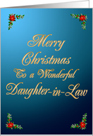 Daughter-in-law Elegant Christmas card