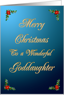 Goddaughter Elegant Christmas card