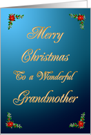 Grandmother Elegant Christmas card