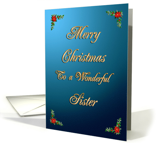 Sister Elegant Christmas card (229148)