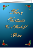 Sister Elegant Christmas card
