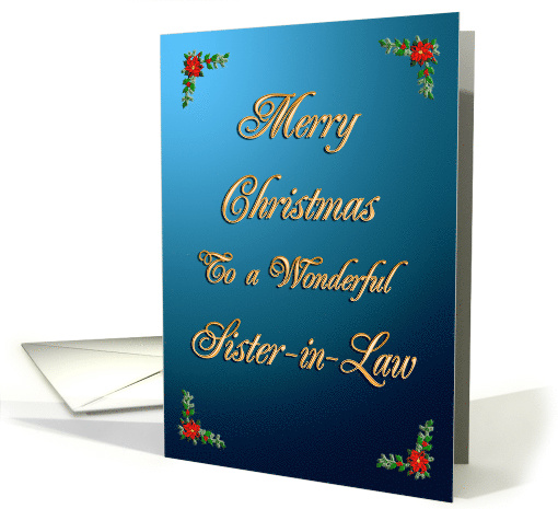 Sister-in-law Elegant Christmas card (229150)