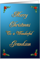 Grandson Elegant Christmas card