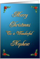 Nephew Elegant Christmas card