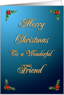Friend Elegant Christmas card