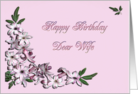 Wife Birthday Flowers card