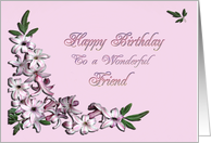 Friend Birthday Flowers card